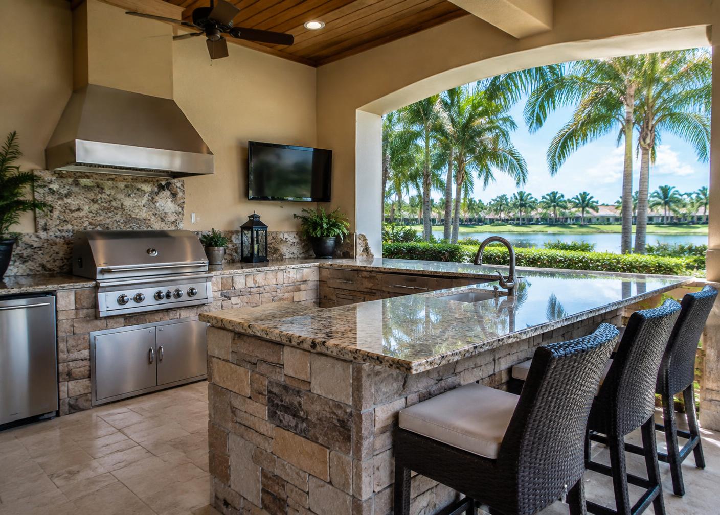 Outdoor Lanai Bar — Granite