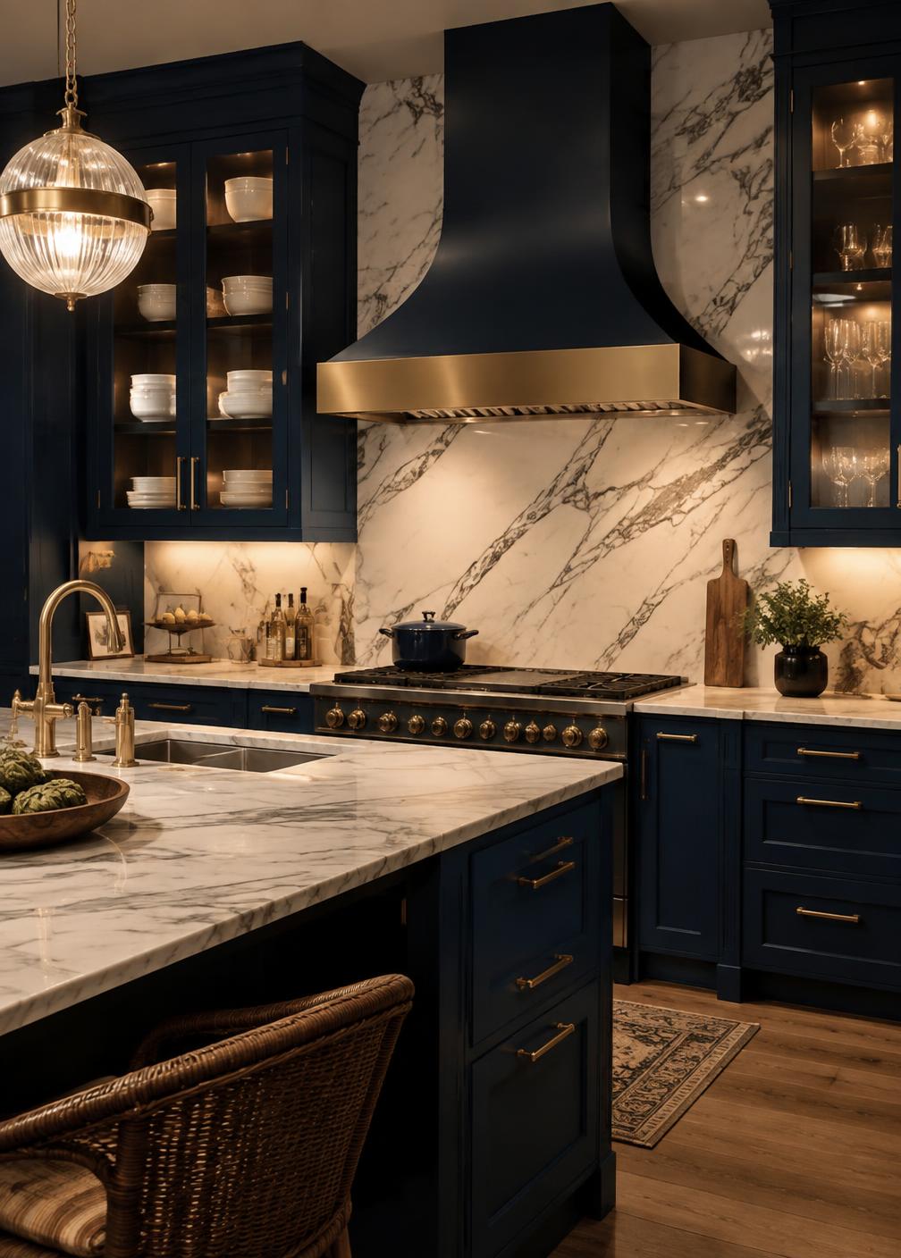 Marble Backsplash & Countertop